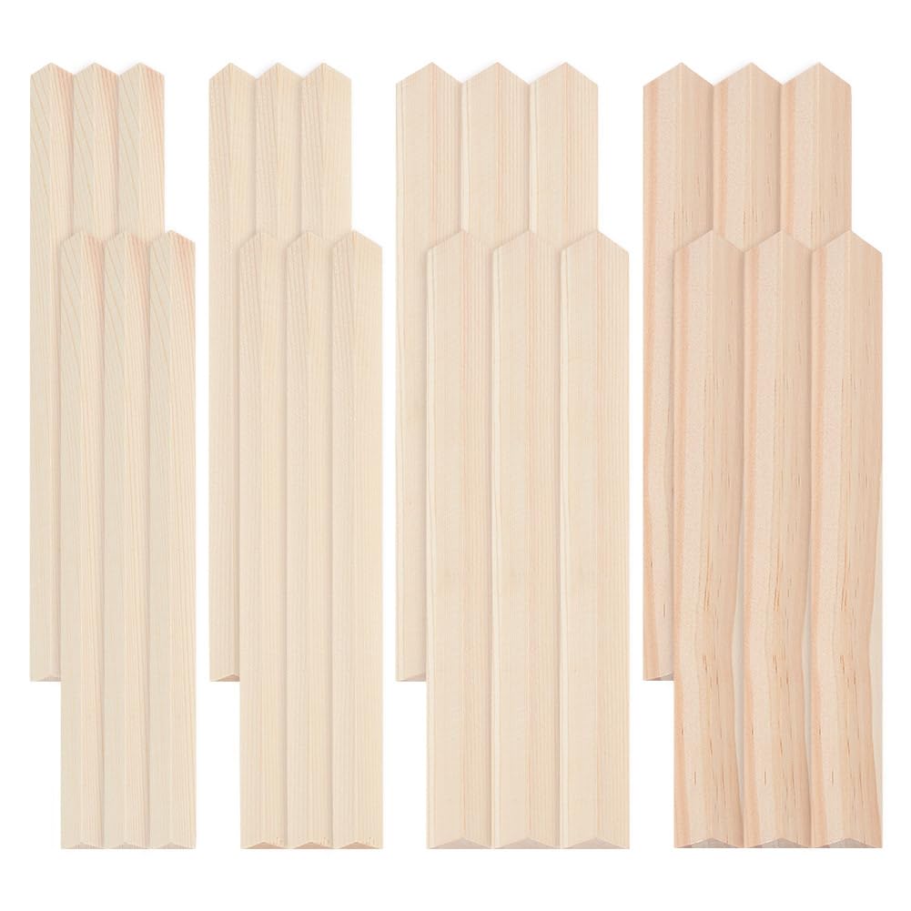 Amazon.co.jp: OLYCRAFT 24本4サイズ 三角棒 角材 長さ200mm 松材 木製